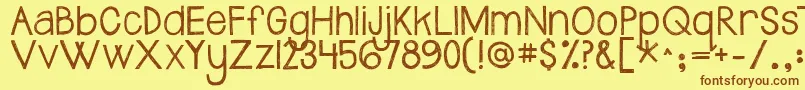 Jandasafeandsound Font – Brown Fonts on Yellow Background