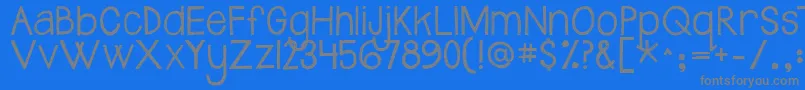 Jandasafeandsound Font – Gray Fonts on Blue Background