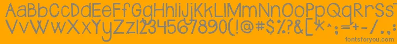 Jandasafeandsound Font – Gray Fonts on Orange Background