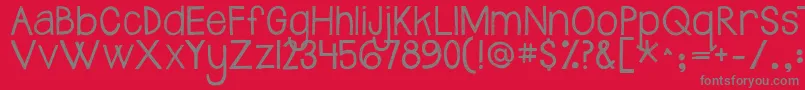 Jandasafeandsound Font – Gray Fonts on Red Background