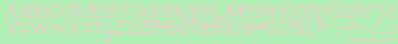 Jandasafeandsound Font – Pink Fonts on Green Background