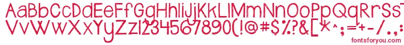 Jandasafeandsound Font – Red Fonts on White Background