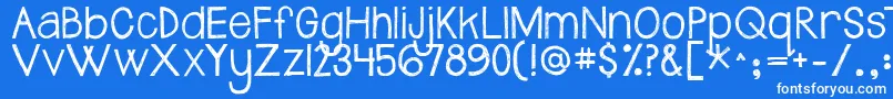 Jandasafeandsound Font – White Fonts on Blue Background