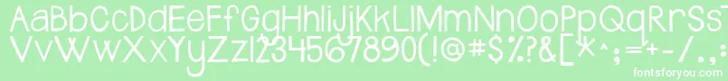 Jandasafeandsound Font – White Fonts on Green Background