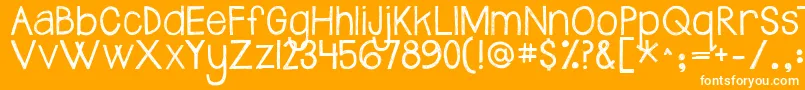 Jandasafeandsound Font – White Fonts on Orange Background