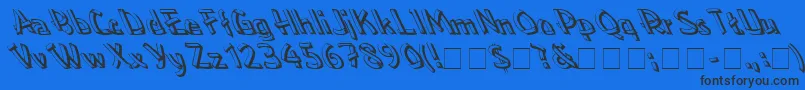 Lowealefty Font – Black Fonts on Blue Background
