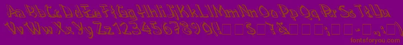 Lowealefty Font – Brown Fonts on Purple Background