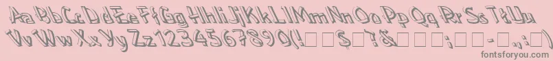 Lowealefty-Schriftart – Graue Schriften auf rosa Hintergrund