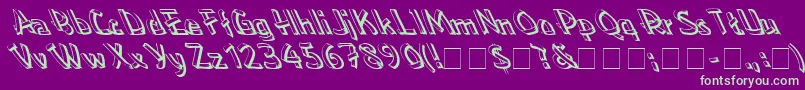 Lowealefty Font – Green Fonts on Purple Background