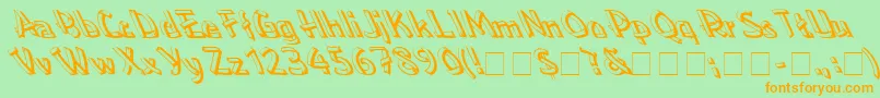Lowealefty Font – Orange Fonts on Green Background