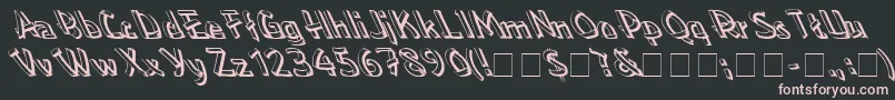 Lowealefty Font – Pink Fonts on Black Background