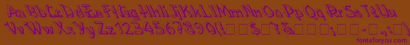 Lowealefty Font – Purple Fonts on Brown Background
