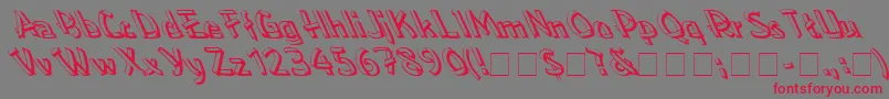 Lowealefty Font – Red Fonts on Gray Background