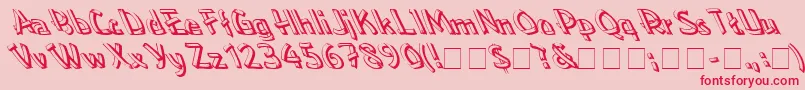 Lowealefty Font – Red Fonts on Pink Background
