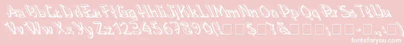 Lowealefty-fontti – valkoiset fontit vaaleanpunaisella taustalla