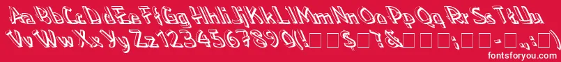 Lowealefty Font – White Fonts on Red Background