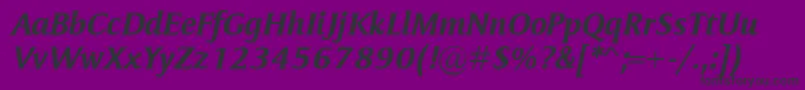 MementoBolditalic Font – Black Fonts on Purple Background