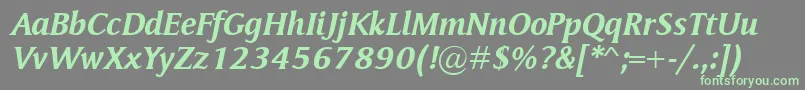 MementoBolditalic Font – Green Fonts on Gray Background
