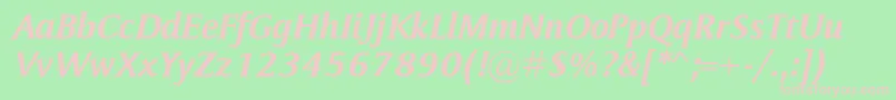 MementoBolditalic Font – Pink Fonts on Green Background