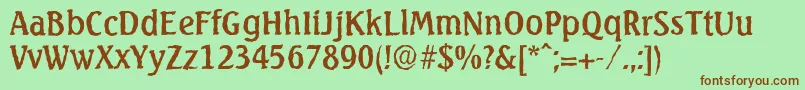 SeagullantiqueRegular Font – Brown Fonts on Green Background