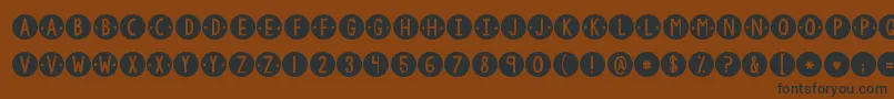 Kgcountingstars Font – Black Fonts on Brown Background