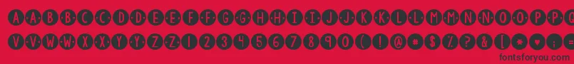 Kgcountingstars Font – Black Fonts on Red Background