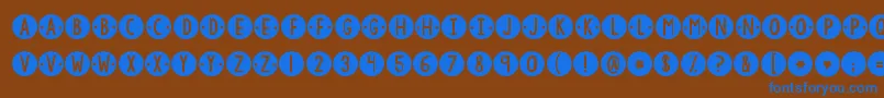 Kgcountingstars Font – Blue Fonts on Brown Background