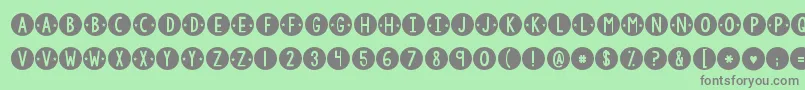 Kgcountingstars Font – Gray Fonts on Green Background