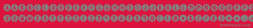 Kgcountingstars Font – Gray Fonts on Red Background