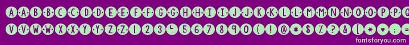 Kgcountingstars Font – Green Fonts on Purple Background