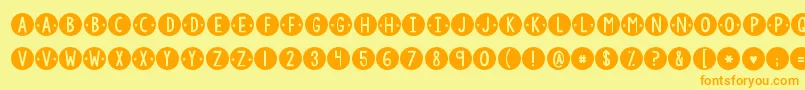 Kgcountingstars Font – Orange Fonts on Yellow Background