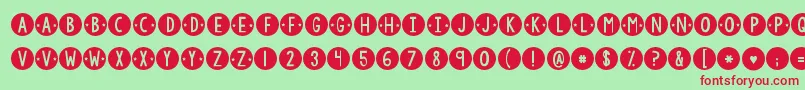 Kgcountingstars Font – Red Fonts on Green Background