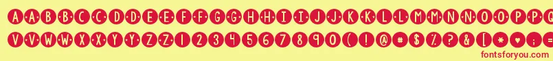 Kgcountingstars Font – Red Fonts on Yellow Background