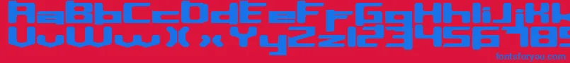 Inavelkusin Font – Blue Fonts on Red Background