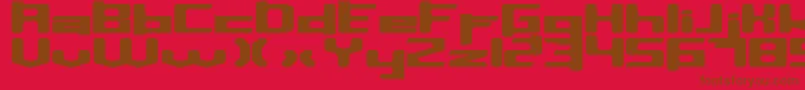 フォントInavelkusin – 赤い背景に茶色の文字
