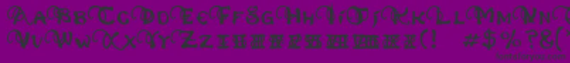 フォントPhexometaRegular – 紫の背景に黒い文字