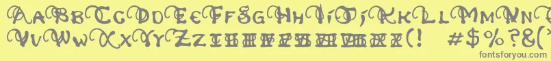 Шрифт PhexometaRegular – серые шрифты на жёлтом фоне