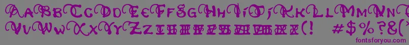 PhexometaRegular Font – Purple Fonts on Gray Background