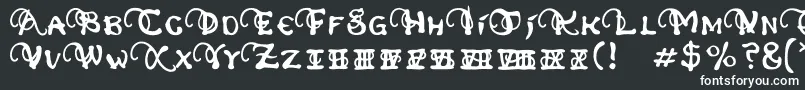 PhexometaRegular-Schriftart – Weiße Schriften auf schwarzem Hintergrund