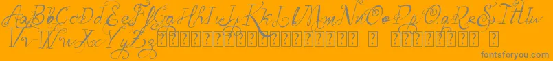 VtksBelinha Font – Gray Fonts on Orange Background