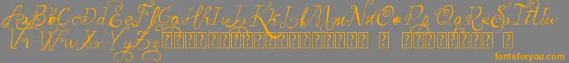 VtksBelinha Font – Orange Fonts on Gray Background