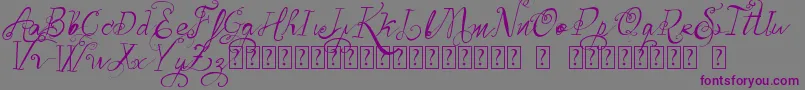 VtksBelinha Font – Purple Fonts on Gray Background