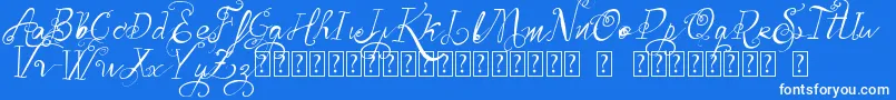 VtksBelinha Font – White Fonts on Blue Background