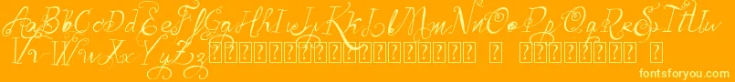 VtksBelinha Font – Yellow Fonts on Orange Background