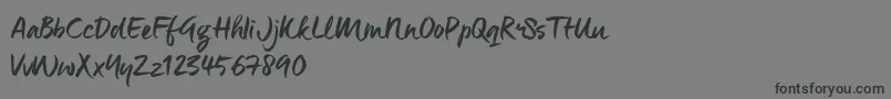 ManeoTrial Font – Black Fonts on Gray Background