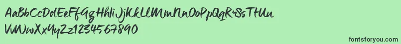 ManeoTrial Font – Black Fonts on Green Background
