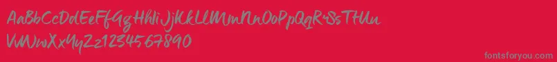ManeoTrial Font – Gray Fonts on Red Background