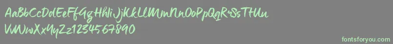 ManeoTrial Font – Green Fonts on Gray Background