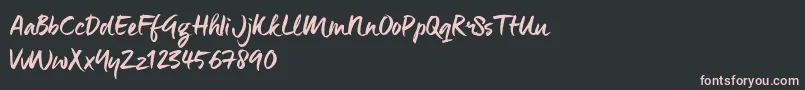 ManeoTrial Font – Pink Fonts on Black Background