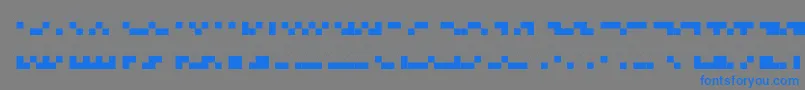 フォントDots6.0 – 灰色の背景に青い文字